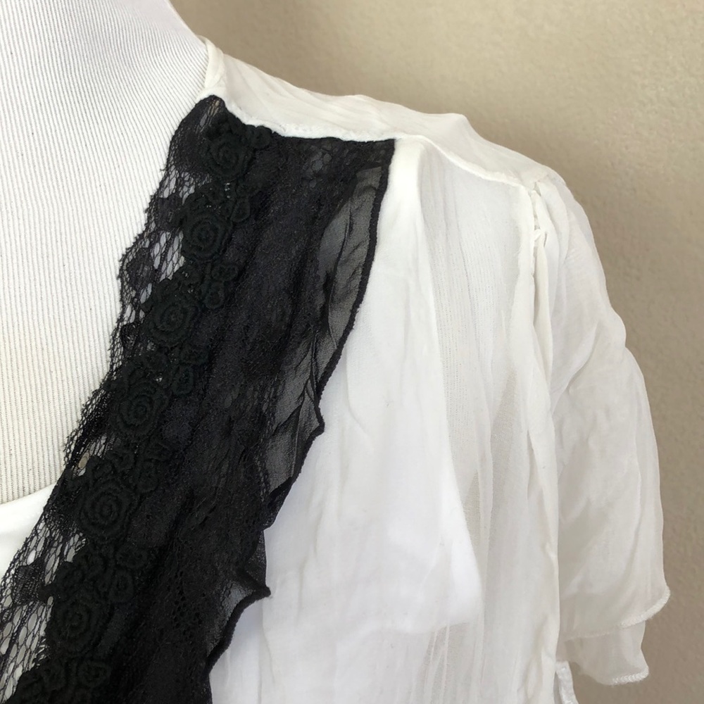 NWT Pretty Angel sheer waist tie top - Picture 2 of 7